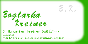 boglarka kreiner business card